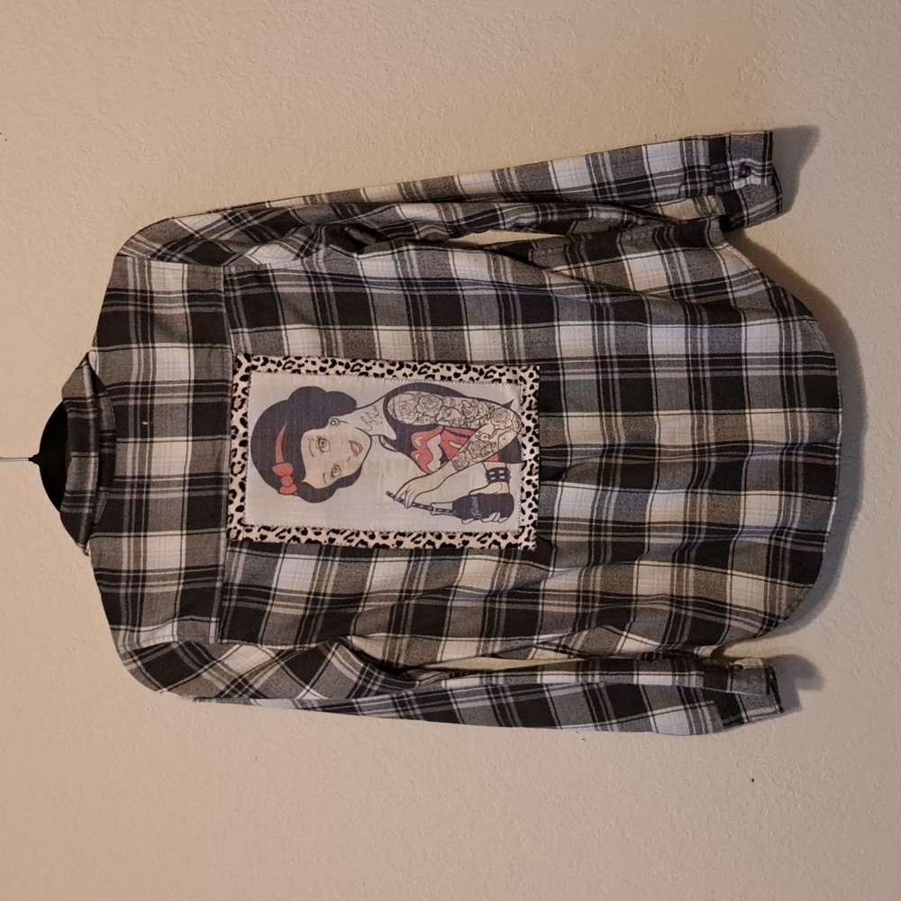 Upcycled XS Hollister Flannel